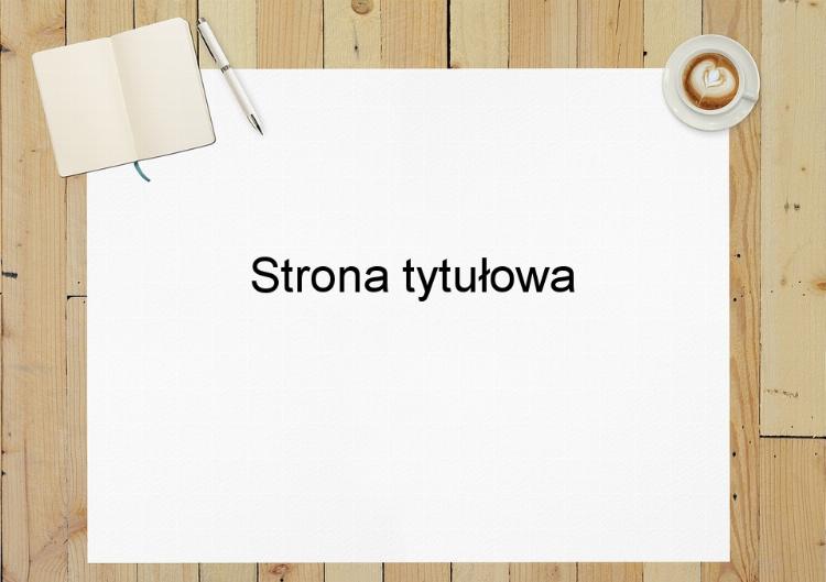 Strona tytułowa